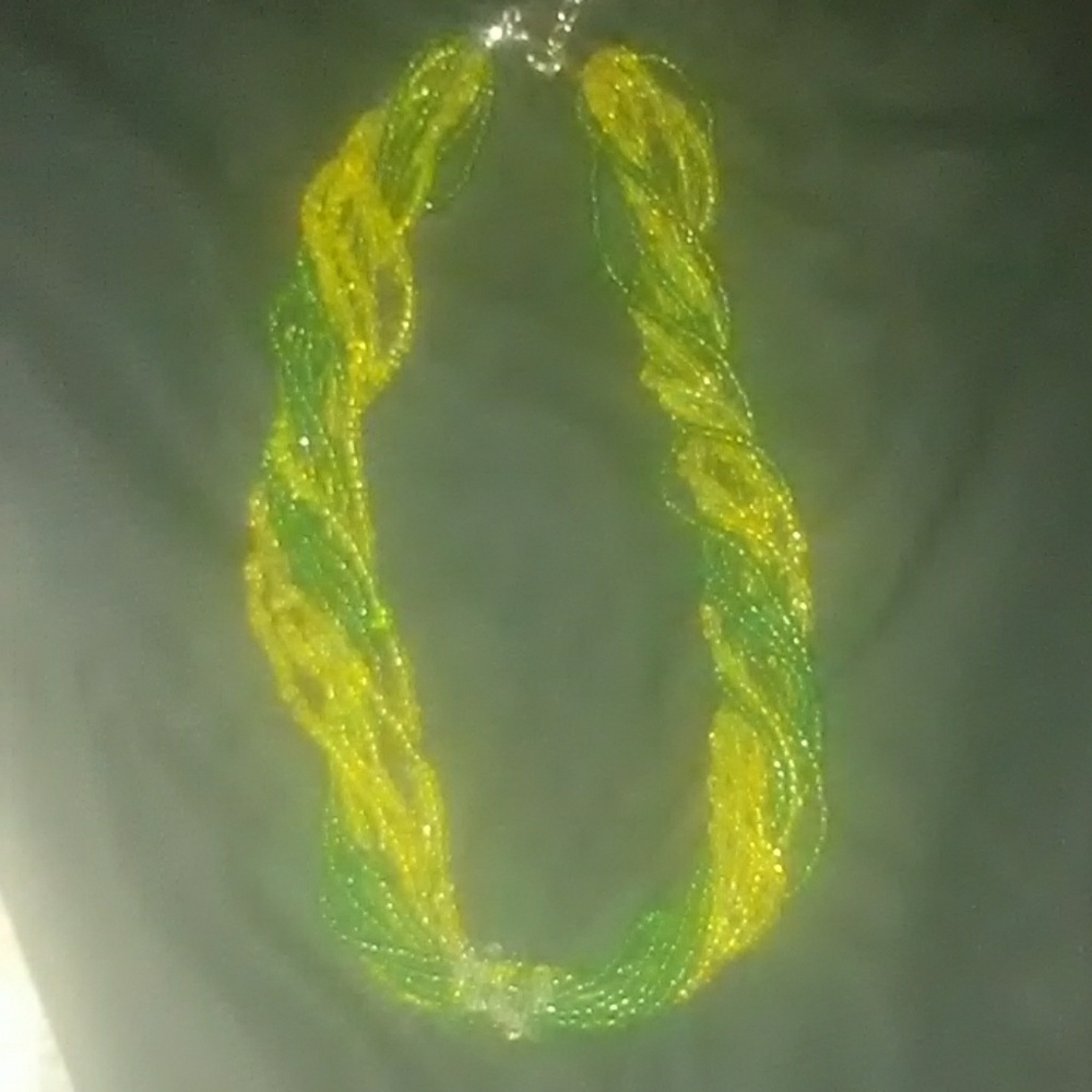 Beaded dress necklace